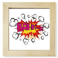 thumbnail image 1 of Boom Fire Clouds Art Deco Fashion Square Picture Frame Wall Tabletop Display, 1 of 3