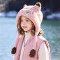thumbnail image 2 of Enyan Girls Winter Knit Hats for Little Kid Fleece Lining Skiing Caps Cute Animal Character with Warm Ear Flap, 2 of 7