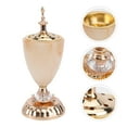 thumbnail image 4 of 1pc Home Use Imitation Jade Aromatherapy Furnace Candle Metal Incense Burner, 4 of 6