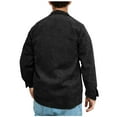 thumbnail image 3 of UAMVSH Mens Corduroy Shirts Oversized Casual Fleece Loose Fit Collared Tops Spring Fall Trendy Button down Long Sleeve T-Shirts with Pockets(Large,Black), 3 of 4