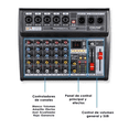 thumbnail image 3 of Mezcladora Amplificada 5ch Activa Bluetooth USB Steelpro Steelpro PRO-MIX5-A, 3 of 6