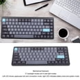 thumbnail image 3 of Teclado de juego, Teclado Mecánnico 16.8 MILLONES RGB 2.4G TECLETAS PBT INALÁMBRICAS 84 TECLAS TIPO C 21 Flight Para Para, 3 of 7