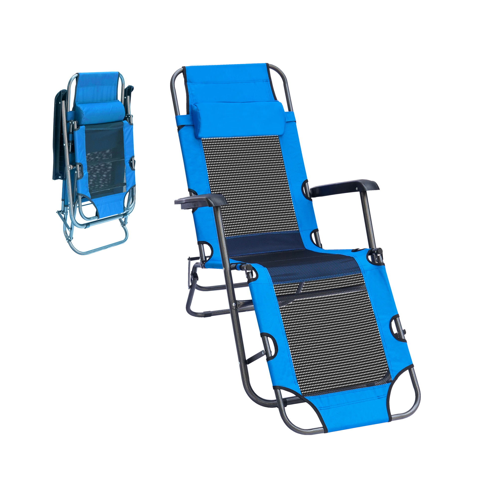 Kahoo Zero Gravity Lounge Chair Recliner Mesh Blue - image 4 of 7