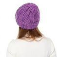 thumbnail image 2 of CoCopeaunt Womens Knit Cap Winter Warm Pure Color Curly Brim Coarse Wool Cap European-American Style, 2 of 6