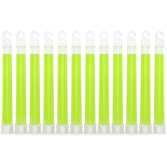 Swiss Safe Premium 6" Glow Sticks - Extra Bright, 12  Hour Duration, Emergency Ready