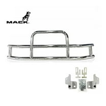 Small Model Deer Grille Guard Compatible for MACK Pinnacle (2007-2016) with Brackets - 84-2/5"x10"x25-1/2" Heavy Duty Polished Stainless Steel Grille Guard for Trucks