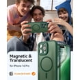 thumbnail image 2 of Magnetic Case for iPhone 16 Pro Max with Full Camera Protection [Compatible with Magsafe] [Translucent Matte] Protective Phone Case, Hot Pink, 2 of 5