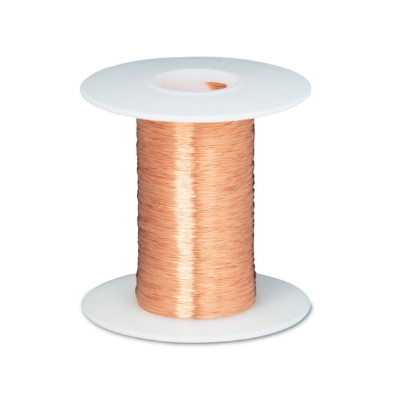 Remington Industries 40 AWG Magnet Wire, 155C Enameled Copper Wire, 2 oz, Natural