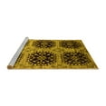 thumbnail image 2 of Ahgly Company Machine Washable Indoor Rectangle Oriental Yellow Industrial Area Rugs, 7' x 10', 2 of 4