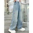 thumbnail image 5 of FDDMis Toddler Jeans Football Pants Girls Black Pants 3 Year Old Girl Clothes 12month Girl 12 to 18 Month Girl Tween Girl Trendy Clothes, Blue 11-12 Years, 5 of 8