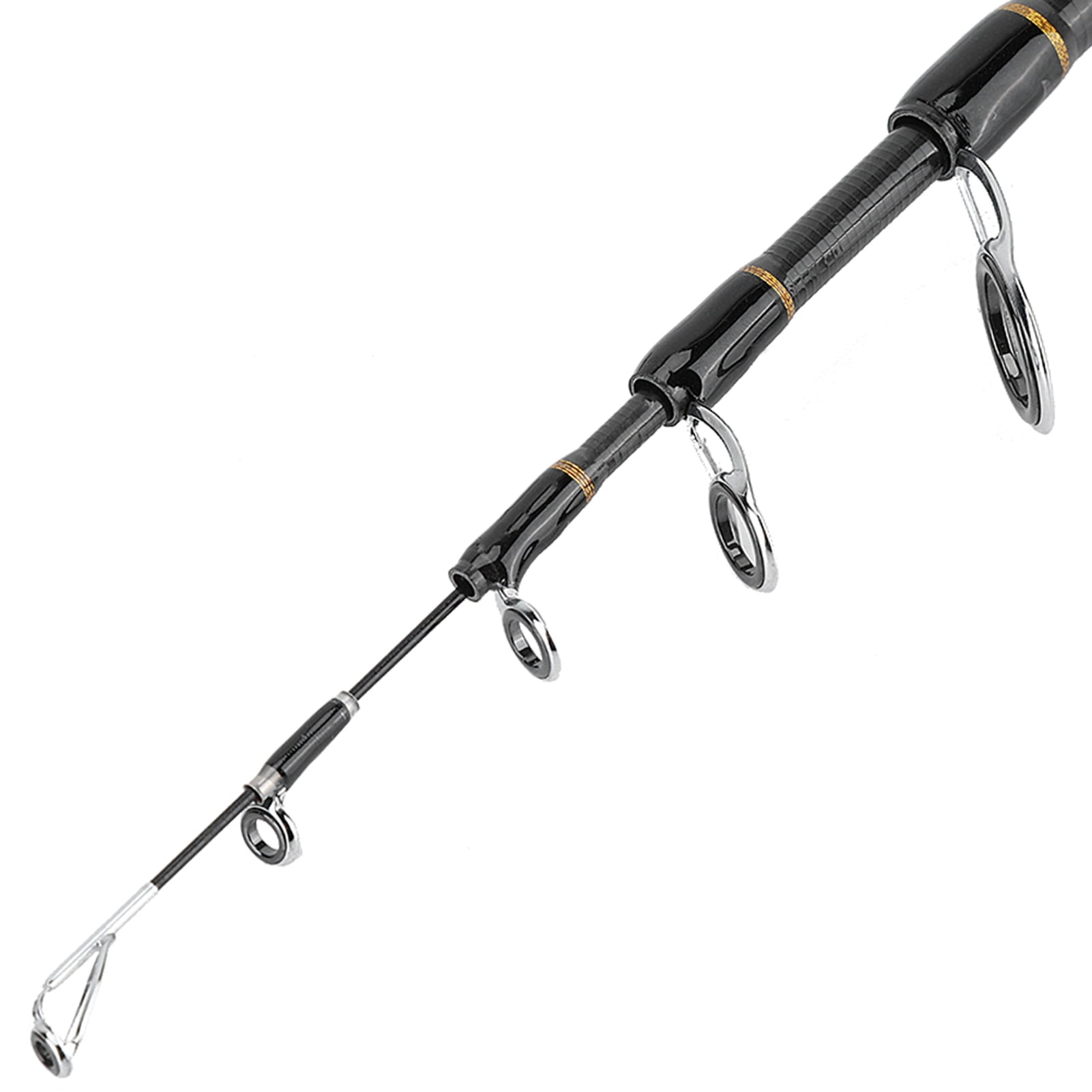 NFTIGB Sea Fishing Rod Short Section Carbon Fiber Stretchable Telescopic Fishing Pole Lure Accessories 1.8m / 5.9ft for Freshwater and Saltwater Angling Lightweight Portable Travel Gear
