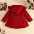 thumbnail image 6 of Gubotare Baby Girls Christmas Hooded Coat Button Down Jacket Toddler Kids Winter Outerwear 18 24 Months (Red,18-24 Months), 6 of 9