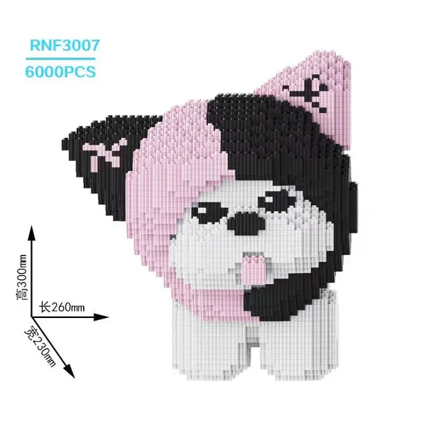 Lindo Animal salchicha cachorro rompecabezas montaje juguete de bloques de construcción decoración de escritorio niños adultos regalo de cumpleaños DIY niña serie