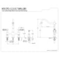 thumbnail image 2 of Kingston Brass KS1278WLLBS Wilshire Bridge Kitchen Faucet with Brass Sprayer, Brushed Nickel, 2 of 2
