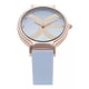 thumbnail image 3 of Reloj Análogo Cloe Redondo Para Mujer Extensible Silicón Correa Azul Bisel Dorado, 3 of 8
