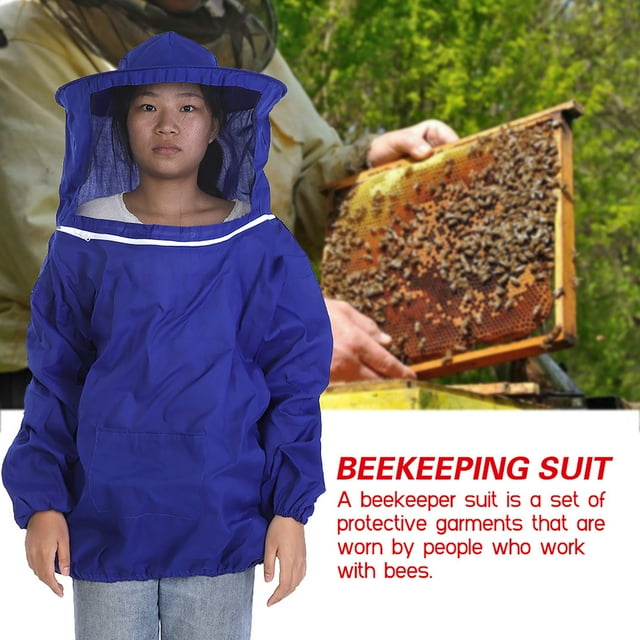 Beekeeping Suit Protective Bee Jacket With Veil Hood Professional Beekeeper Clothes