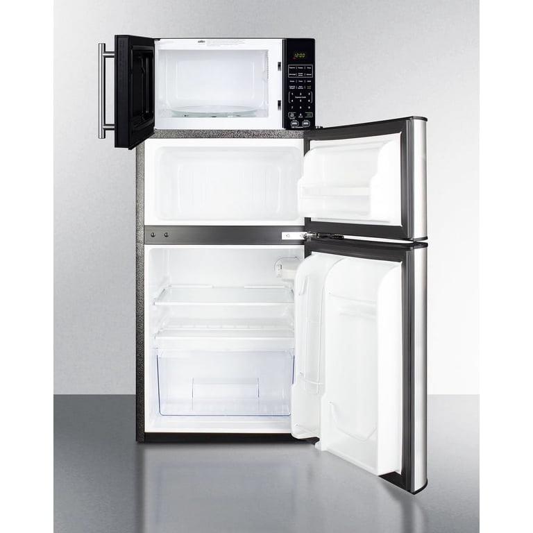 Summit Appliance Stainless Steel Combo Fridge and Microwave with