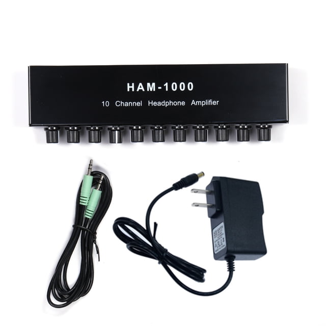 Amplificador de auriculares Amplificador estéreo de 10 canales AUX 3.5mm DC12-24V Amplificador de audio estéreo para música Hugtrwg Para estrenar