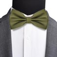 thumbnail image 2 of LAICAIW Mens Solid Color Double Fold Pre-tied Bow Tie and Pocket Square Set, 2 of 6