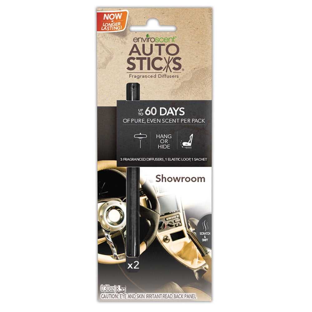 Enviroscents Auto Sticks Natural Car Air Fresheners, 1Pack with 2
