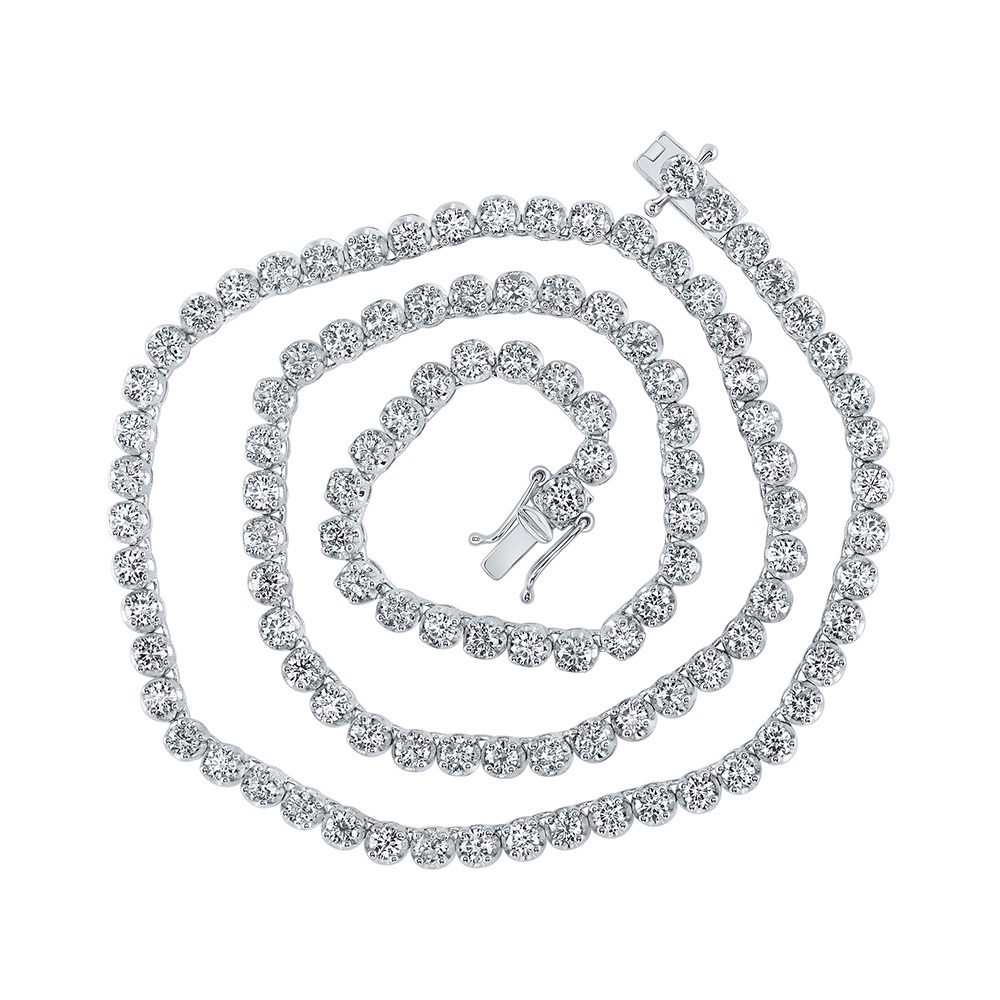 The Diamond Deal 14kt White Gold Mens 