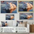 thumbnail image 4 of Designart "Beachside Feline Peace" Animals Cat Floater Framed Canvas Art Print, 4 of 5