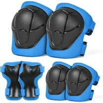 Triani 3 in 1Knee Pads and Elbow Pads Set for Girls Boys with Wrist Guards Adjustable Knee Pads Elbow Pads Wrist Guards for Skating Cycling Bike Rollerblading Scooter(Blue)
