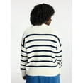 thumbnail image 4 of Terra & Sky Women's Plus Size Boyfriend Cardigan with Long Sleeves, Midweight, Size 0X-5X, 4 of 6