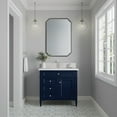 thumbnail image 2 of James Martin Vanities 36" Single Vanity, Urban Gray w/ Single Hole 3 CM White Zeus Quartz Top, 2 of 7