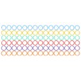 thumbnail image 1 of Plastic Loose Leaf Rings, Non Crack Easily Open Close Flexible Multicolor Binder Rings 6 Colors  For School Home Office For Document, 1 of 8