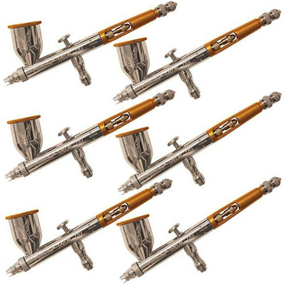 0.38 mm Double Action Gravity Feed Airbrush with Medium Head for Talon - Pack of 6