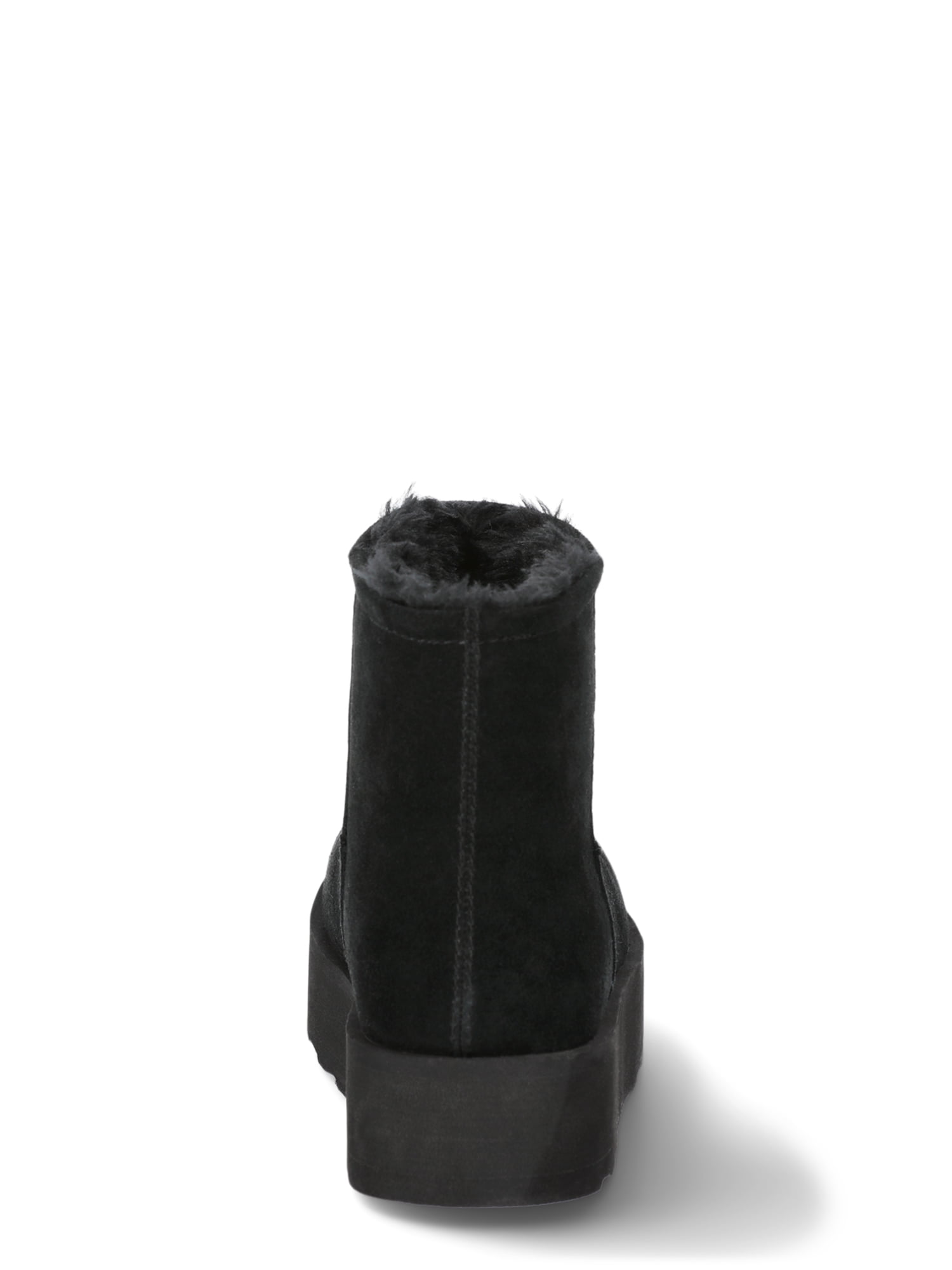 Time and Tru Women's Genuine Suede Platform Cozy Boots