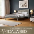 thumbnail image 2 of East West Furniture King Wooden Platform Bed Frame, Weathered Gray Oak Finish, Traditional Style, 2 of 6