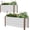 White, variant on 2 Pack Aluminum Planter Box 24"X16"X18", Modern Raised Garden Bed with Rounded Corners Anti-Cut Edging, Deep Design with Drainage Holes for Outdoor Patio Balcony, Gray