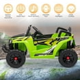 thumbnail image 5 of TOBBI 12V off-Road Kids Electric UTV Truck Car Battery Powered Ride on Toys for Boys Girls with LED Headlights, Music, Horn, Green, 5 of 14