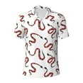 thumbnail image 2 of Daiia Red Snake Pattern Men’s Polo Shirts,Solid Deck Shirt,Classic Fit, Breathable Cotton Polo for Casual and Sport Wear-4X-Large, 2 of 9