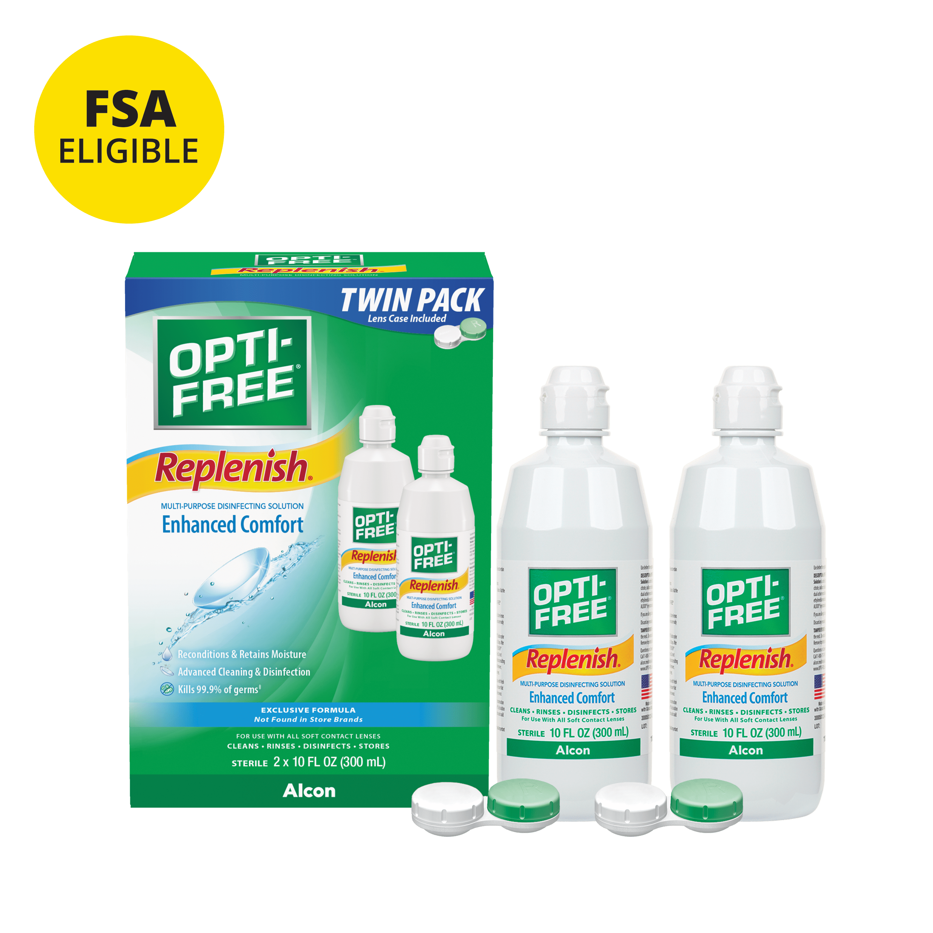 Cemenphalt Hypersoothing Solution １０セット OPTI-FREE Replenish Multipurpose Contact Lens Disinfecting Liquid