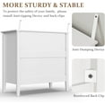 thumbnail image 5 of Heynemo White 30" Dressers Set of 2, Modern 3-Drawer Wood Nightstands for Bedroom, Living Room, Entryway, 5 of 8