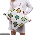 thumbnail image 5 of Ambesonne Geometric Fabric by the Yard Upholstery, Square Shape Pattern Art, 2 Yards, White Pale Olive Green, 5 of 5