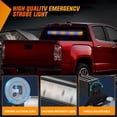 thumbnail image 3 of Nilight 144 LED Interior Windshield Flashing Light Bar with Digital Controller, Amber Blue LED Visibility Light Bar for 12V-24V Cars, Pickup Trucks, SUVs, Vans, Trailers, UTVs and ATVs, 3 of 9