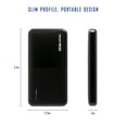 thumbnail image 6 of Pocket Juice Slim Pro 10,000mAh, Power Bank Portable Charger with Dual USB Ports, Black, 6 of 7