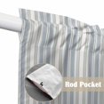 thumbnail image 4 of Vintage Stripes Swag Valances for Windows, Kitchen Curtains 36 Inch Length 2 Panels Set, Retro Minimalist Lines Pattern Light Blue Short Curtains for Small Windows Rod Pocket Cafe Curtains 28"x36", 4 of 8