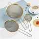 thumbnail image 2 of Gold Fine Mesh Strainer 3 Pieces Set, Golden Flour Sifter For Baking, Stainless Steel Clander, Matcha Tea Strainer, Gravy Separator, Stasher Sieve Pas, 2 of 5