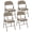 Khaki, variant on CONCETTA 4 Pack Folding Chairs with Fabric Padded Cushion and Back, Stackable Portable for Home Office, Conference, Wedding, Party, Patio, Garden, Indoor Outdoor Use, Black