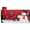 thumbnail image 2 of WOOR Christmas with Snowflakes and Snowman Magnetic Mailbox Cover MailWraps Garden Yard Home Decor for Outside Oversized-25.5" x20.8", 2 of 5