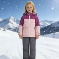 thumbnail image 2 of Boys Snowsuit All Weather Ski Jacket Pants Windproof Thermal Hooded Outdoor Sports Girls 2 Piece Outfits 5-6 Y, 2 of 5