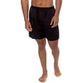thumbnail image 4 of Texere Men's 100% Organic Mulberry Silk Boxers Underwear - Luxury Boxer Shorts, Breathable Pajama (Country Club, Black, Medium), 4 of 5