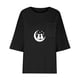 thumbnail image 4 of Xuyuer Women's Imitation Linen 3/4 Sleeve Blouse Crew Neck Summer Casual Tops Loose Fit Plus Size Tops Loose T Shirts Tunic Tops Shirts for Women Oversized Pocket T-shirt Fashionable Top, 4 of 6