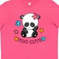 thumbnail image 4 of Inktastic Too Cute Baby Panda with Flowers Youth T-Shirt, 4 of 5