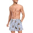 thumbnail image 3 of FORMRS Mens Swim Trunks Mesh Liner Quick Dry Casual Beach Board Shorts with Pockets, Sizes S-2XL, Purple Otters Pattern, 3 of 9